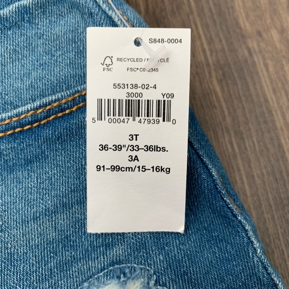 3T Denim Shorts with Lace Detail - Picture 5 of 7